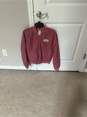 PINK Victoria's Secret bomber jacket with Pink Ribbed Collar